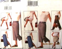 3839 STRAIGHT SKIRT, SHORTS, TIE PANTS LENGTHS PATTERN XS-M,L-XL